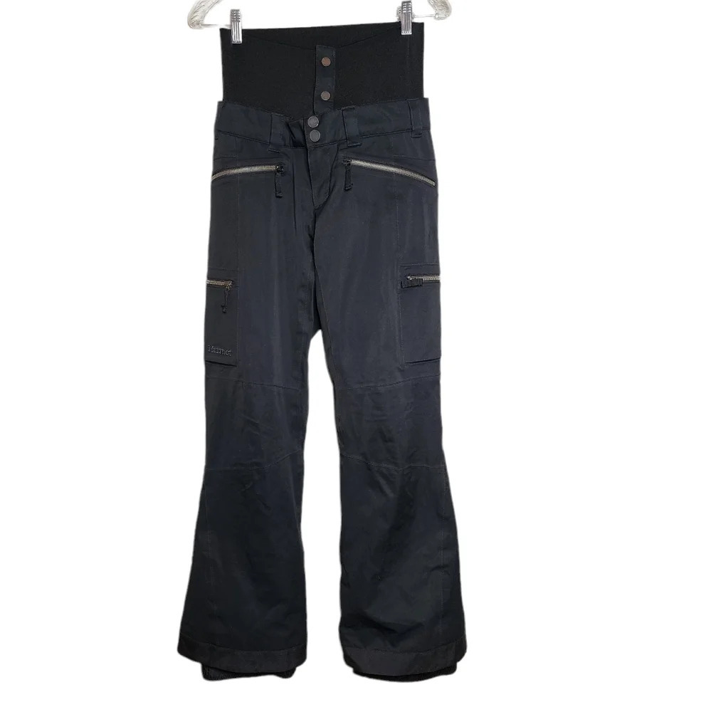 Marmot black snowboarding ski pants women's size small